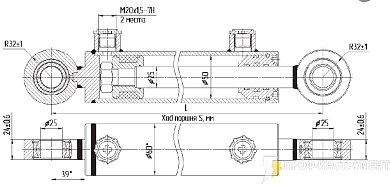 Гидроцилиндр МС50/25х630-3(4).11(835)