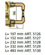 Комплект плеч с водяным охл.L=152мм,D=22мм - TECNA 5127