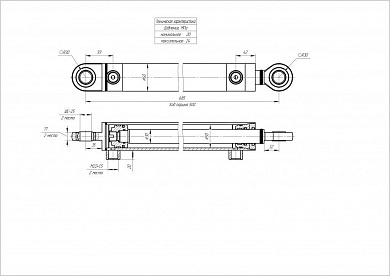 Гидроцилиндр ЦГ-50.30х500.11
