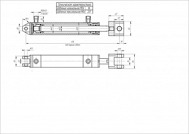Гидроцилиндр ЦГ-40.25х200.01
