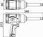 Гайковерт ударный пневматический с удлиненным шпинделем 150 мм  PNEUTRED (Composite) PTI-26200L